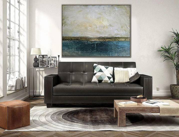 Navy Sky Minimalist Not Abstract Canvas Artwork SU26A wall art